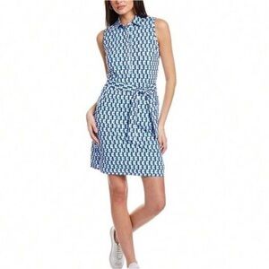 J.McLaughlin Dolly Sleeveless Collared Catalina Cloth Shirt Dress Women’s Sz XL